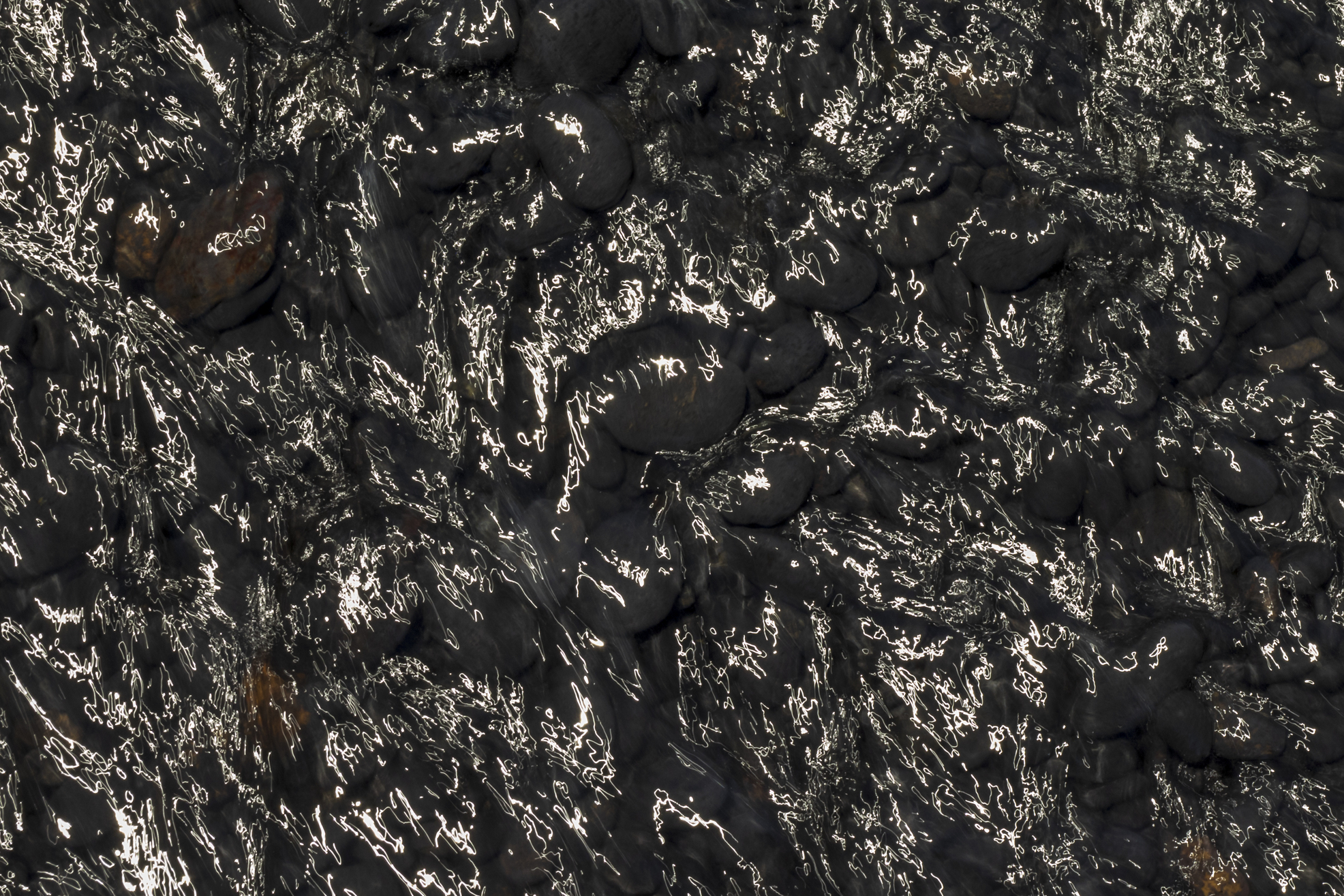 Granular black and white texture resembling volcanic sand or feathers